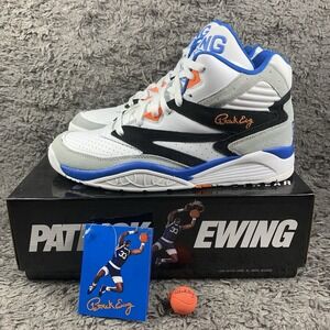 Patrick Ewing Athletics Sports Lite White/Royal Orange‎ 1BM00256-109 Size 13 Box